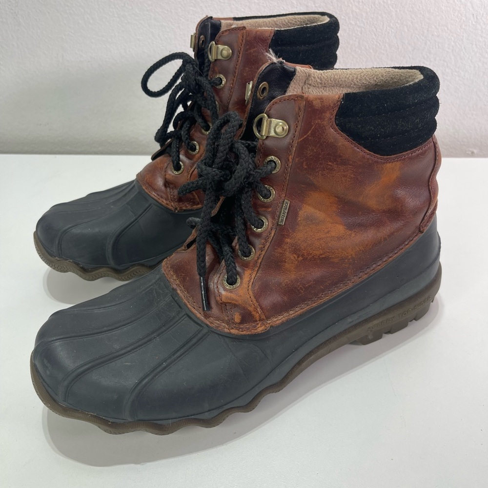 Sperry Men 7.5M  Leather Duck Boots Top-Sider Waterproof Gorpcore Outdoor